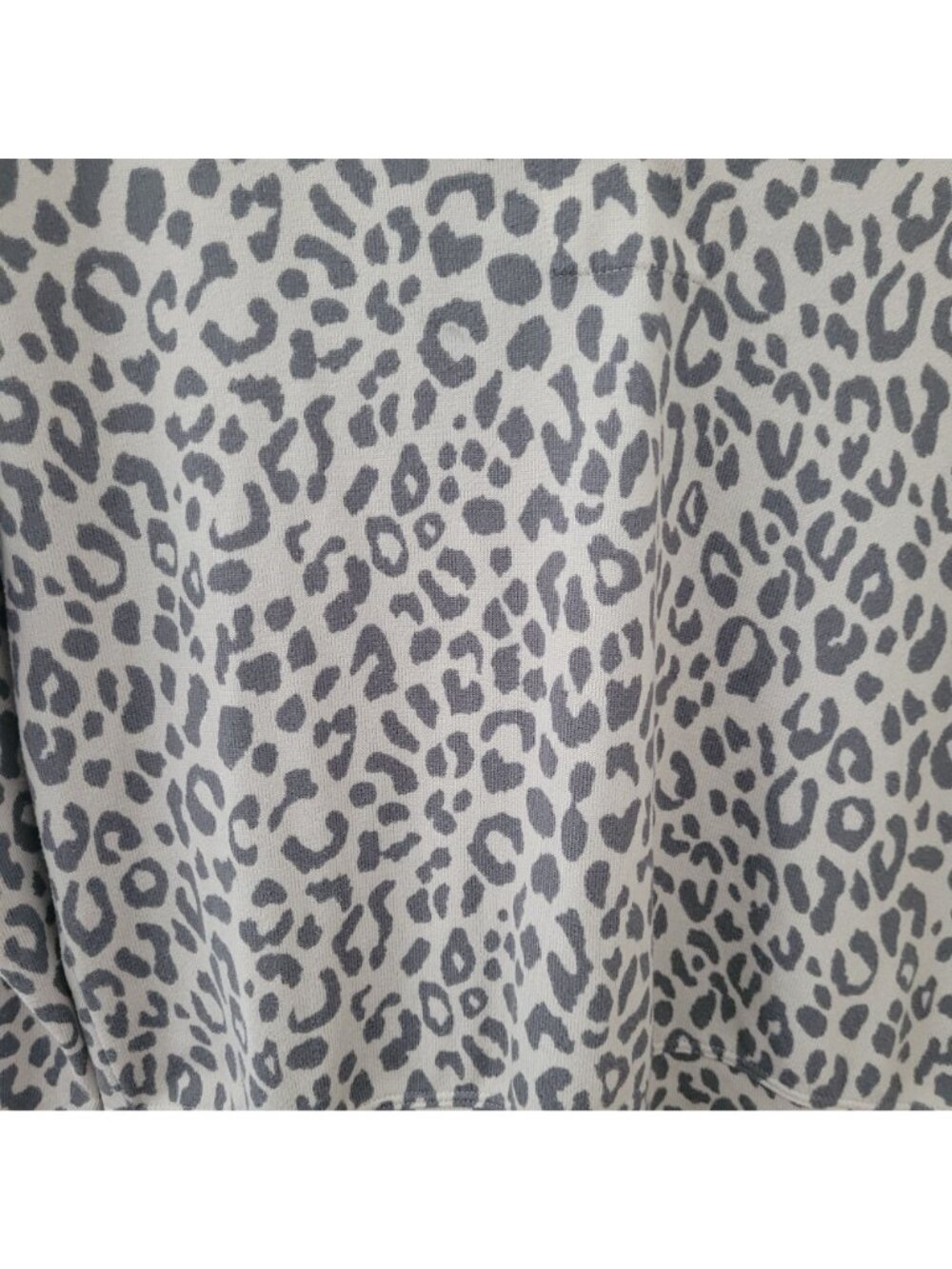 Jenni Intimates Leopard Print Knit Hoodie Womens Size XS Lightweight Soft Cozy - Picture 5 of 8